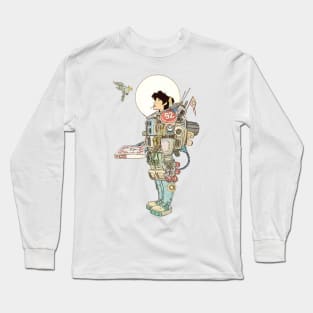 Cockatiels and Pizza. Long Sleeve T-Shirt